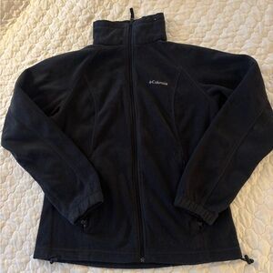 Columbia Women’s Black Fleece Zip Up Jacket w/ Drawstrings Size M